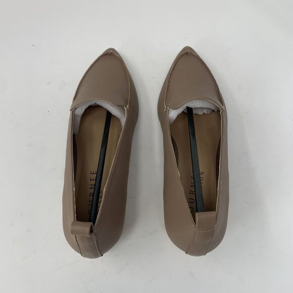 Journee Collection Maggs 007451 Loafer Women 8.5 Taupe Leather Pointed Toe S0749 - Picture 6 of 10